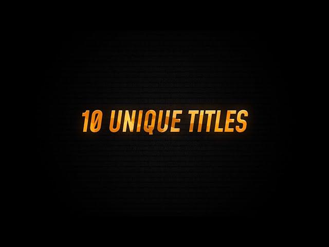 10 Unique Titles Templates for After Effects - Free Download