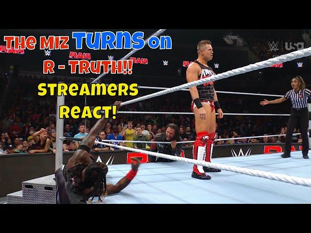 The Miz turns on R-Truth!! - Streamers React!! #wwe #wweraw #rtruth