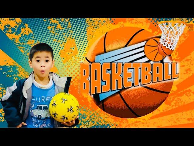 Kids Indoor Basketball | Aidan Plays Basketball | Kids Fun Game | Fun Bouncing Ball | Challenge Game