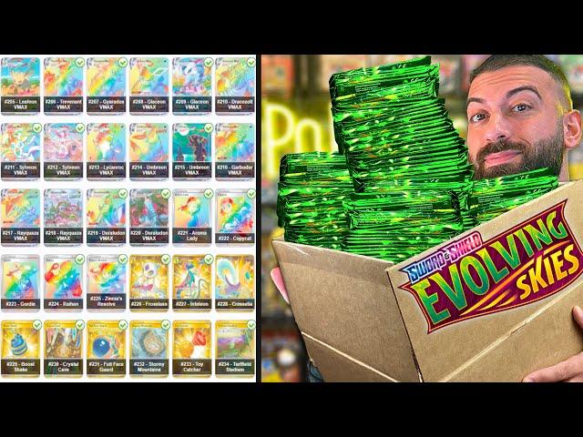 Our Last Chance | Does 3,000 Evolving Skies Packs = Complete Pokemon Cards Set? (FINAL OPENING)