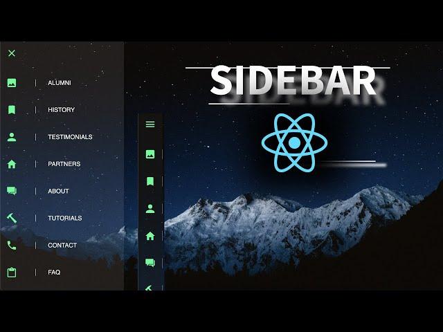 React Sidebar Menu Tutorial - Responsive Sidebar Menu with React js