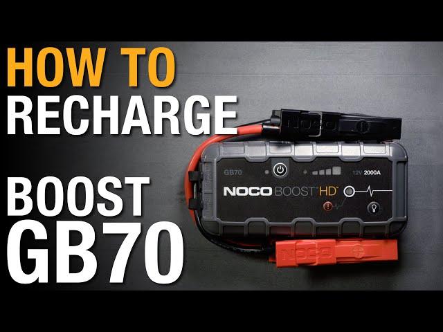 How to recharge your NOCO Boost GB70