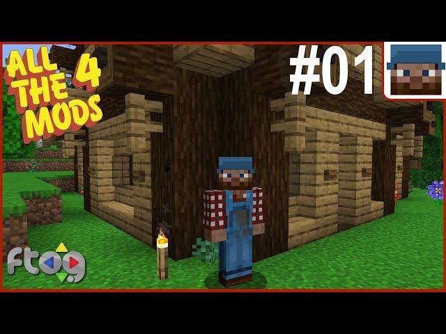 FTOG ATM4 #01 - A Starter Building at Spawn - Minecraft 1.14.4 Let's Play