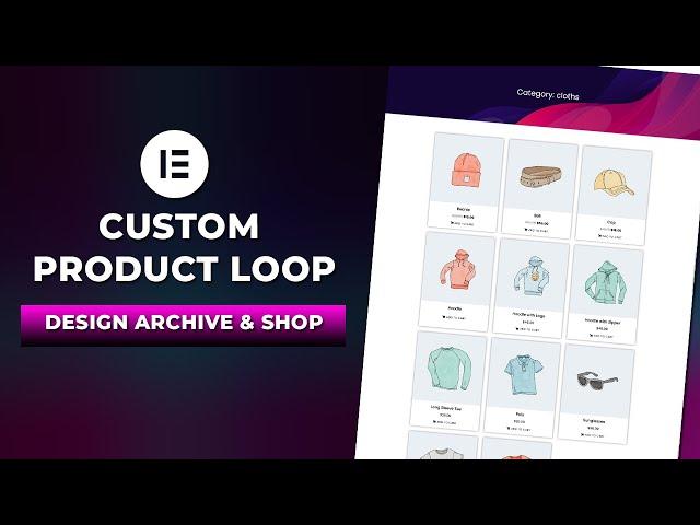 elementor woocommerce product category page | Loop Grid