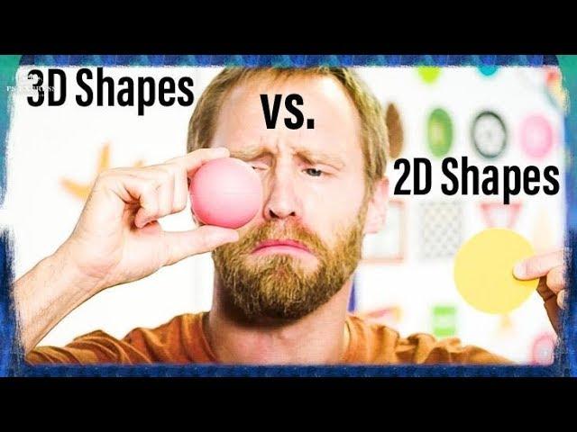 2D vs. 3D Shapes! Mr. B's Brain - Ep. 2: 2D and 3D Shapes