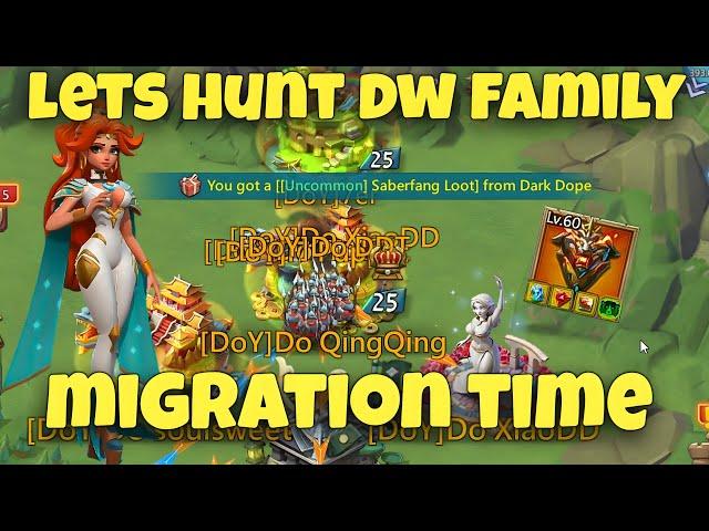 Lords Mobile - MIGRATION TIME TO K888. HUNTING DW FAMILY. NEW KINGDOM, NEW TARGETS