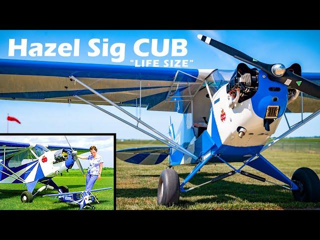 Worlds Most Popular RC Airplane goes FULL SCALE!   Hazel Sig Clipped Wing Cub - Airtech Coatings