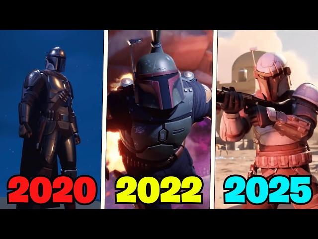Evolution of Mandalorian in Fortnite Star Wars Seasons