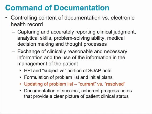 The Basics of Physician Documentation