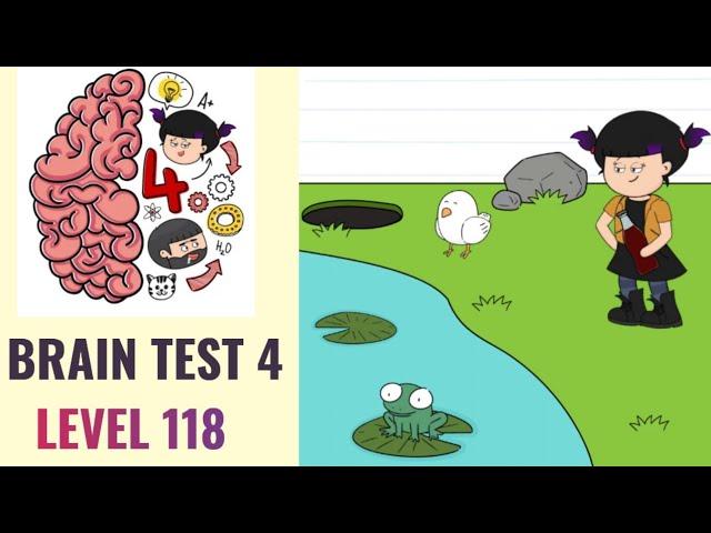  Brain Test 4 Level 118 | That frog wants to fly | Walkthrough