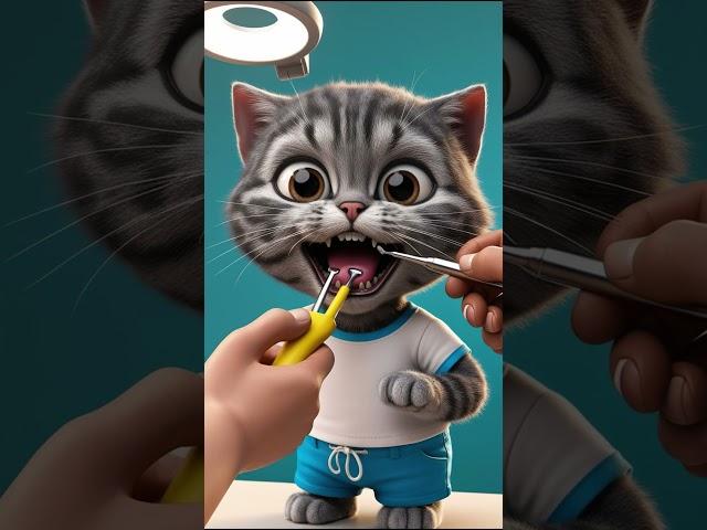 Cute cat check up at dental | Cute cat story #cat #iacat #cutecatstory