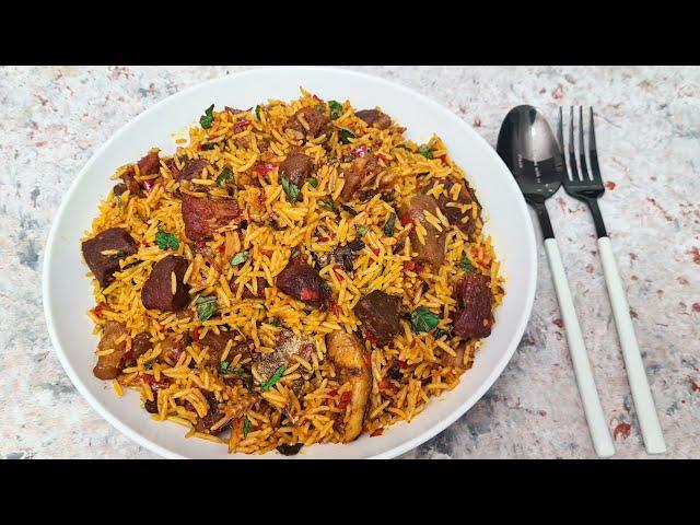 HOW TO MAKE THE BEST NATIVE JOLLOF RICE (UPGRADED RECIPE)/NIGERIAN JOLLOF RICE/PALM OIL RICE