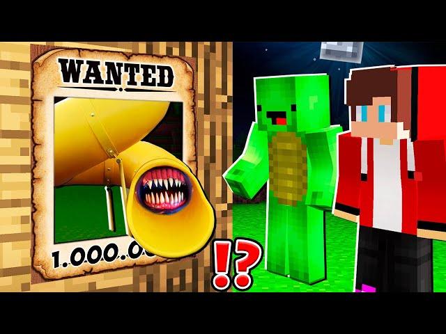 Why Creepy SLIDE EATER is WANTED ? Mikey and JJ vs SLIDE.EXE ! - in Minecraft Maizen