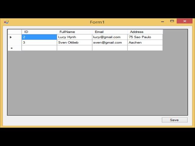 C# Tutorial - Insert Update Delete data in Database from DataGridView | FoxLearn