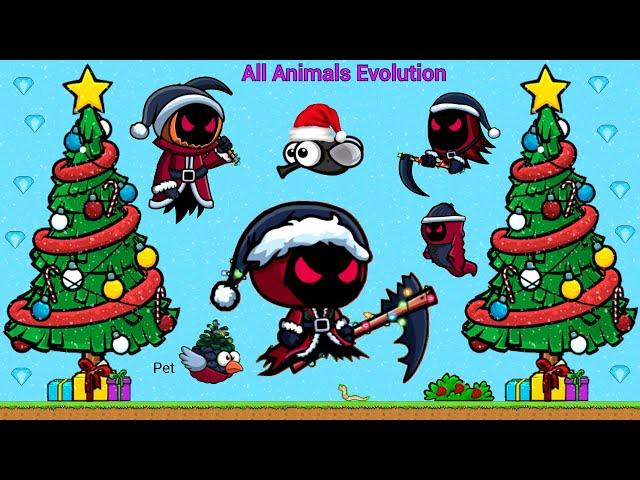 All Animals Evolution With New Xmas Reapers Pet And Christmas Update (EvoWorld.io)