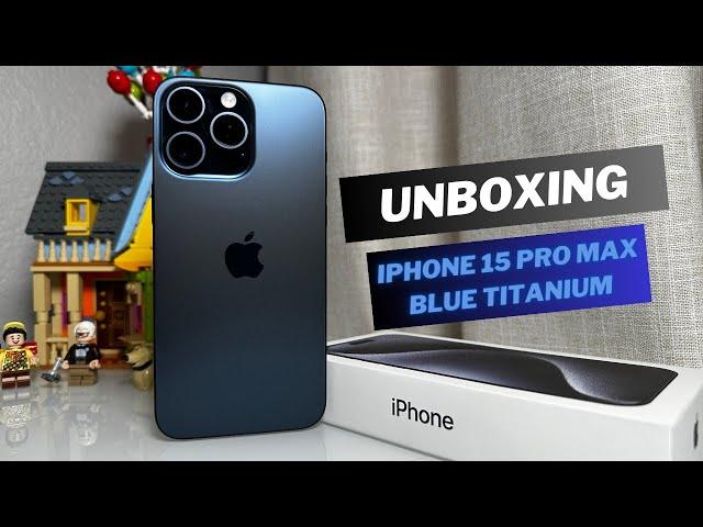 iPhone 15 Pro Max Unboxing | Blue Titanium