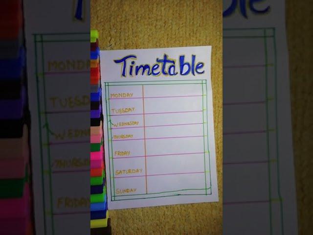 Summer vacation timetable.