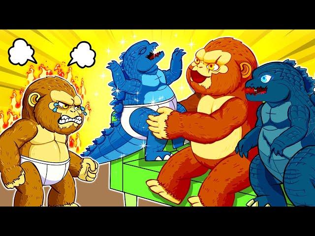 Poor Baby Godzilla vs Kong Life: My Parents Don't Love Me |  Godzilla Funny Cartoon