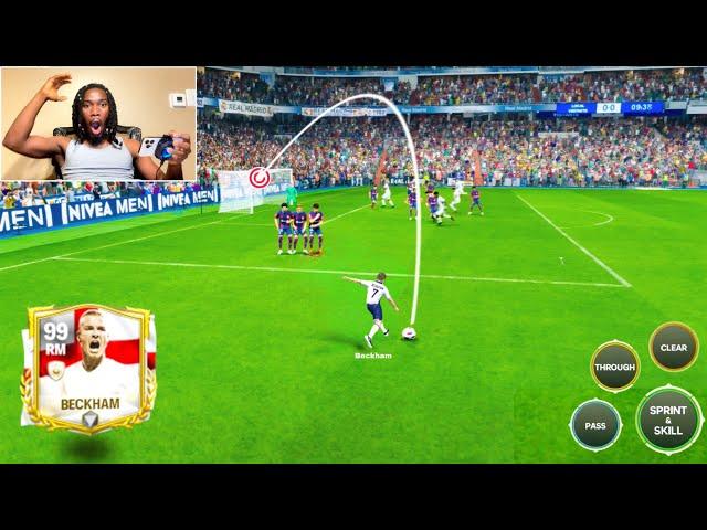 99 David Beckham Free-Kick Curves is INSANE - FC MOBILE