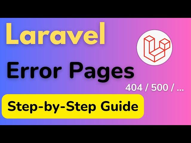 Laravel Custom Error Pages: Design and Implementation | Laravel Error Handling [ HINDI ]