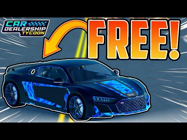 How To Get The AUDI R8 COLLECTOR For FREE in Car Dealership Tycoon! (New Script!)