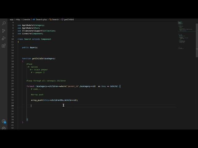 Part 27 (Category and Tag Management Laravel)Query all children category  using Parent category