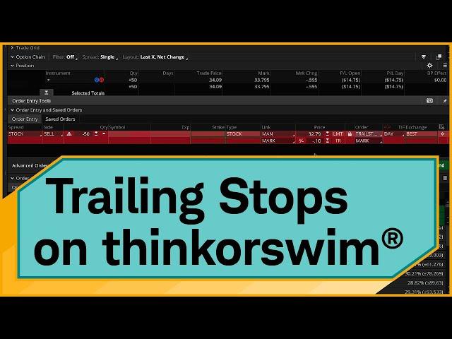 Creating Trailing Stop Orders on thinkorswim® desktop