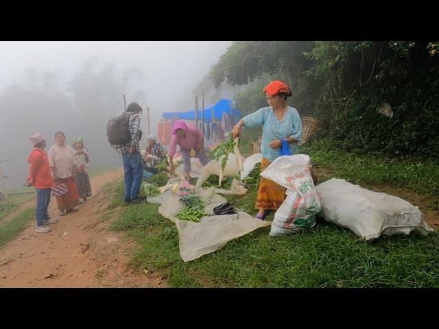 View of the Village Weekly Market of Eastern Nepal | video - 102 | Mountain Village Lifestyle