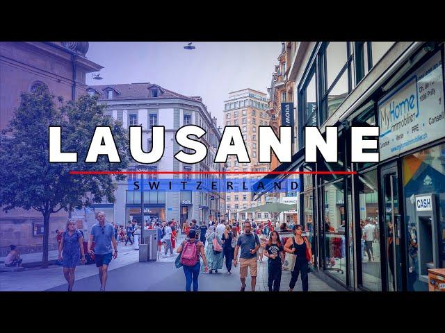 Lausanne Switzerland Summer ️ Walking Tour 4K