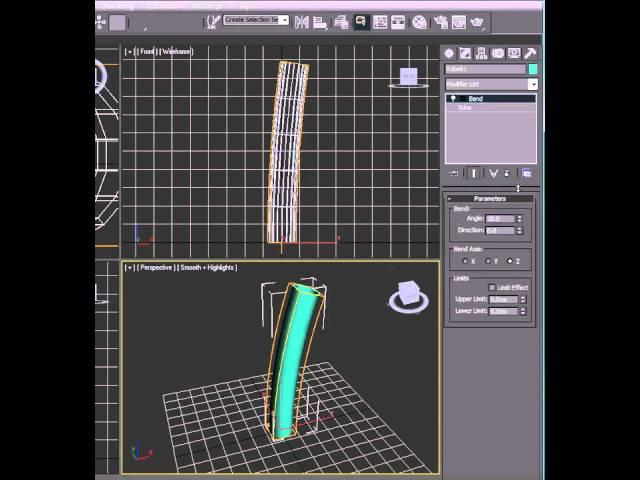 Autodesk 3DS Max 2010 How to bend a tube tutorial