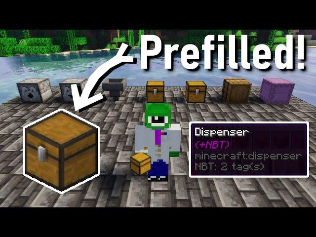 Minecraft: How to get Pre-filled Chests, Dispensers, etc. with (+NBT) Data - Tutorial