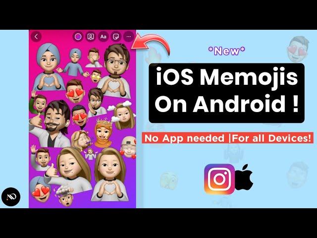 iPhone Memojis Sticker On Android Like iPhone Instagram | iOS 16 Memojis 