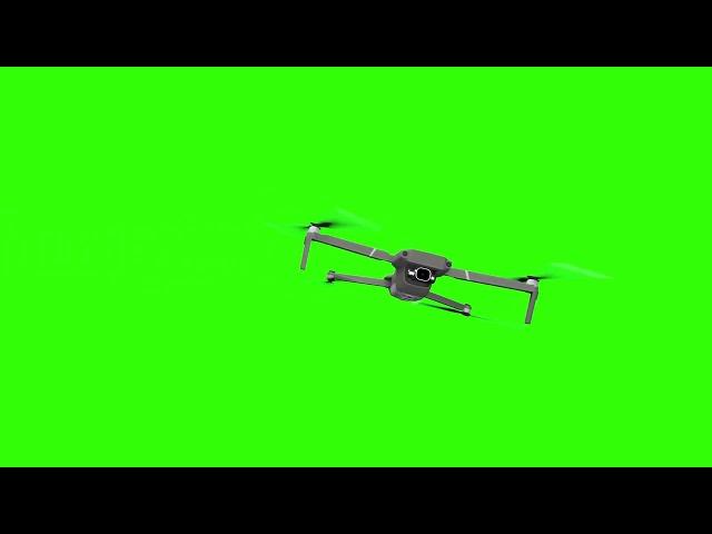 [4K] DJI Drone Animation - Green Screen