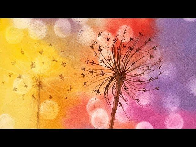 Create Amazing Bokeh Art with Watercolor Dandelions! 