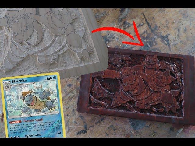 How I Make Pokemon Card Art into Wood Carvings