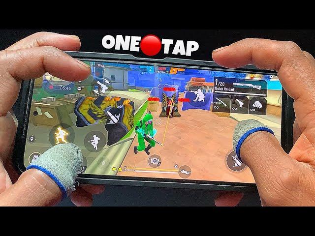 4 Finger Setting ️ OneTap  Hud ️ Fast  Gloowall Free Fire  Handcam Gameplay 2025