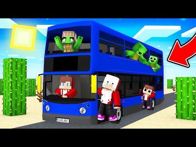 Mikey Family and JJ Family Survive Their First BUS TRIP in Minecraft (Maizen)