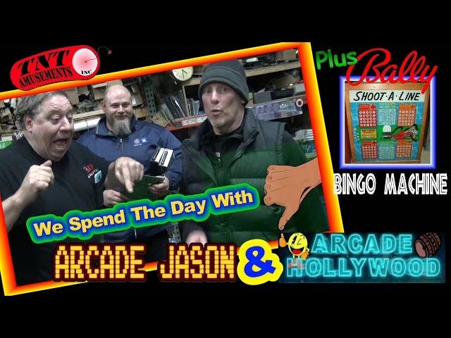 #1246 Visit from ARCADE HOLLYWOOD & ARCADE JASON! Plus Shoot A Line Bingo!  TNT Amusements