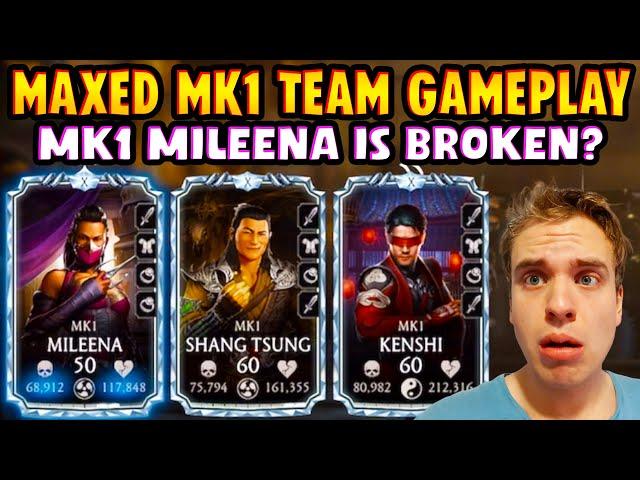 MK Mobile. MAXED MK1 Team With MK1 Mileena. Is She Really Good? Broken Passive?