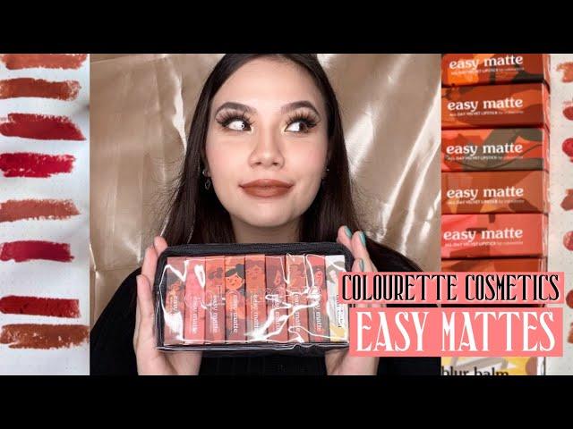 COLOURETTE EASY MATTES EVERYDAY SET | review, swatches, faves