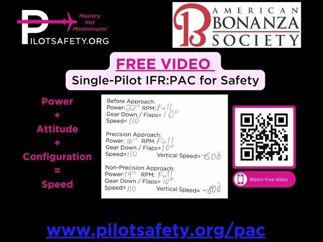 Single Pilot IFR PAC for Safety!