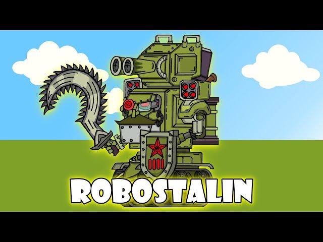 How To Draw Cartoon Tank Robo Stalin 2022 | HomeAnimations - Cartoons About Tanks