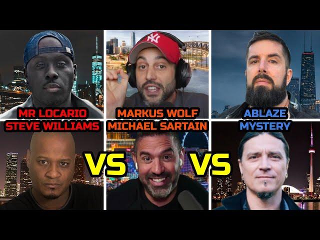 FREE FOR ALL DEBATE! Mr Locario VS Markus Wolf VS Michael Sartain VS Ablaze & Mystery [Ice White]