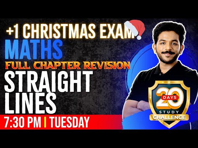 Plus One Maths Christmas Exam | Straight Lines | Chapter 9 | Exam Winner +1