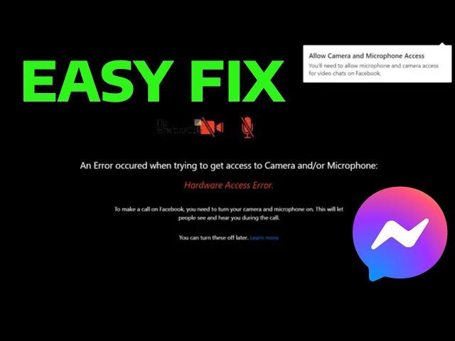 How To Fix Facebook Messenger Error You'll Need to Allow Microphone for Calls Allow Microphone