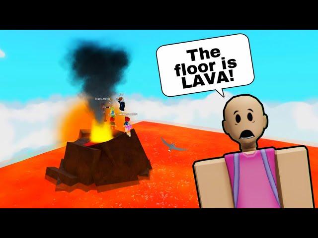 The Floor is Lava in Roblox! 