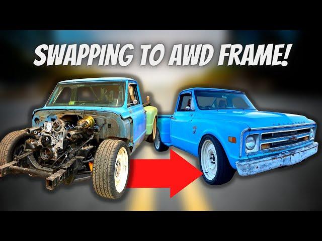 Chassis Swap C10 To 700HP AWD ESCALADE!?!? Complete Chassis Modifications!!- (Rustomod Garage Ep.15)