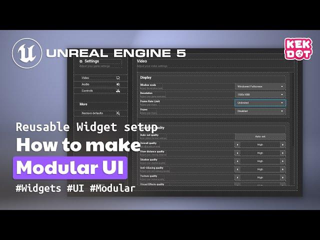 How to make Modular Widgets/UI | Base/Parent Widgets | Unreal Engine 5 Tutorial