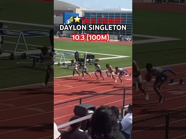 10.3 100M 4⭐️ SMU COMMIT DAYLON SINGLETON #texas #trackandfield #track #desoto #nike #d1 #dallas