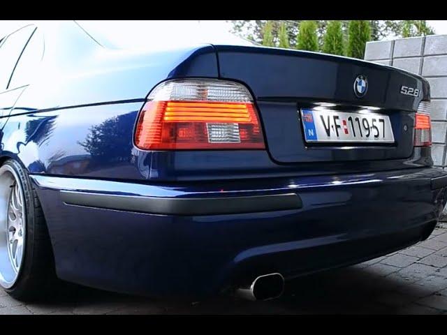 BMW E39 528i Muffler deleted   sound